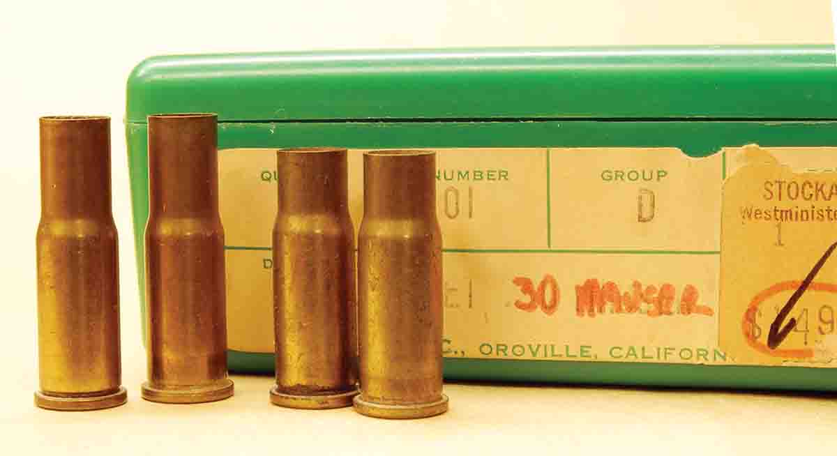 Little wildcat rounds from the 1960s included the 38 Special and 357 Magnum cases formed in 30 Mauser or 30 Luger full-length sizing dies.